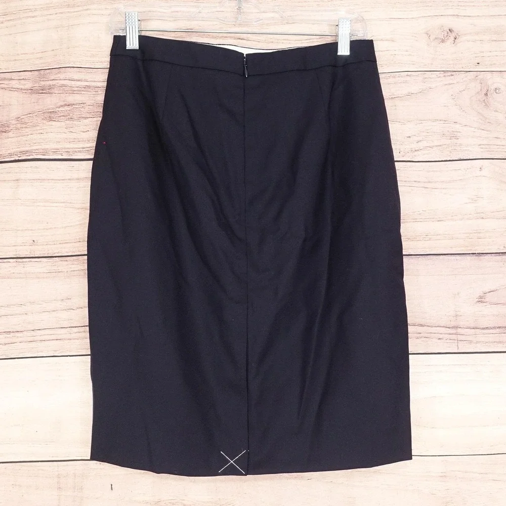 J.CREW No. 2 Pencil Skirt Womens 2 Blue Straight Knee Length Wool Lined Workwear